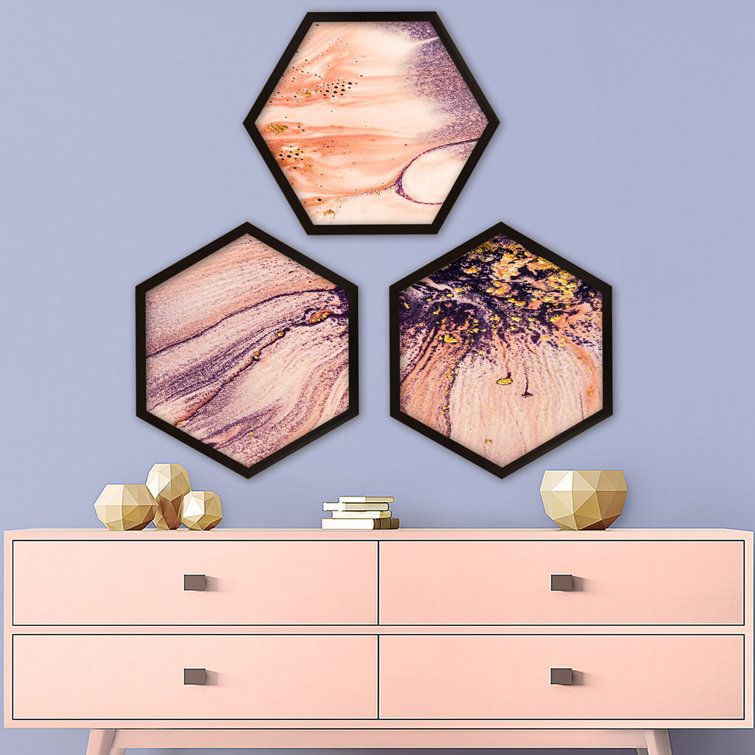 Hanah Home 3 Piece Picture Frame Graphic Art Set on Wayfair.co.uk